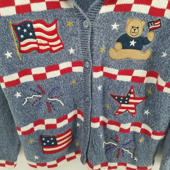 K.B. Collections Independence day 4th of july long sleeve button up gran… - Picture 4 of 5